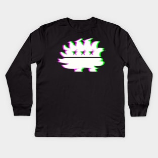 Libertarian Porcupine Glitch Kids Long Sleeve T-Shirt